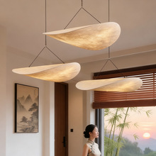 宋式美学蚕丝薯片云朵客厅吊灯餐厅灯中古侘寂风设计师民宿装饰灯