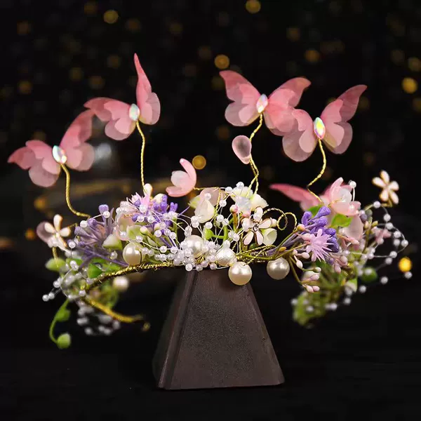 9# Smart Butterfly Flower Headband-Pink