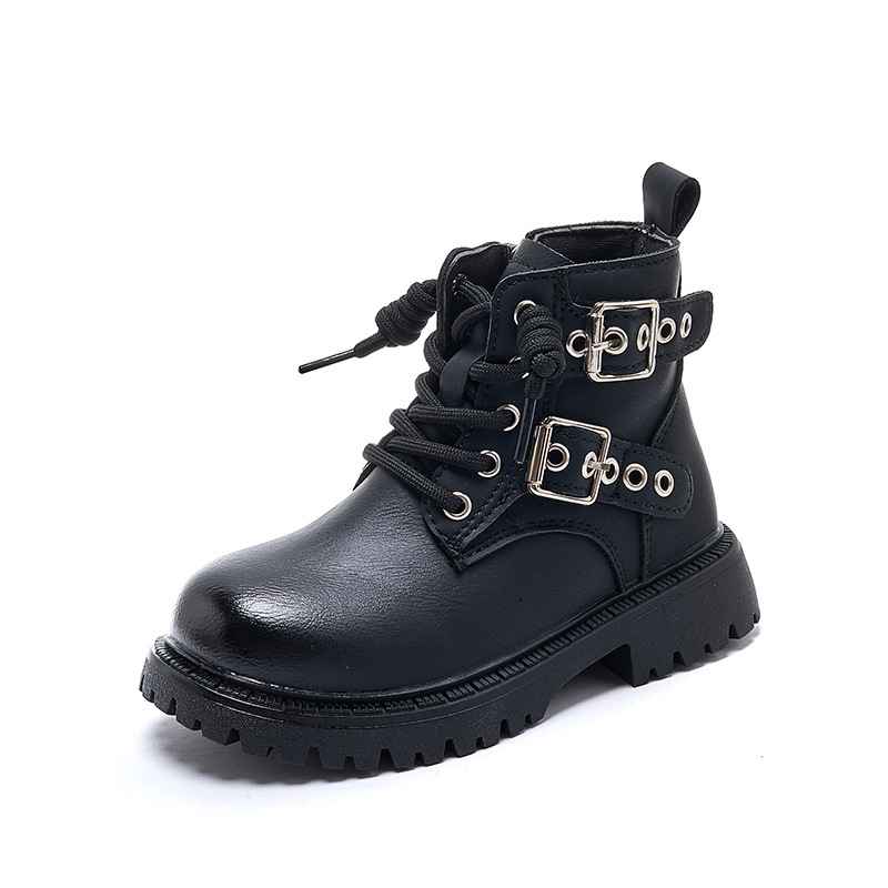 Bērnu apavi Bērnu rudens zābaki zēniem Martina zābaki pavasara un rudens stilā, skaisti maza zēna 2024. gada stila dzelteni meiteņu īsie zābaki_voghion.com