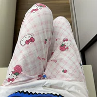 Изогнутые брюки брюки kitty кошка пижака женские летние милые свободные брюки с высокой талией тонкие повседневные домашние брюки