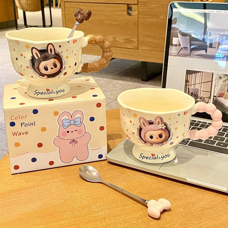 高颜值ins马克杯小布布情侣杯子生日礼物陶瓷水杯女生伴手礼品|undefined
