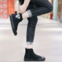 新款内侧高帮短筒女鞋