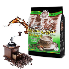 馬來西亞進口咖啡樹檳城三合一榛果白咖啡速溶提神咖啡粉600g袋裝