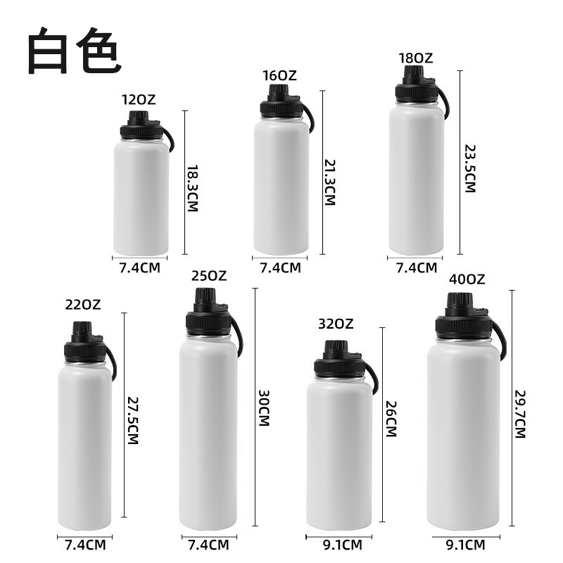 Botella espacial estadounidense transfronteriza de gran capacidad portátil al aire libre con botella deportiva de mano de alto valor nominal simple taza aislante térmico