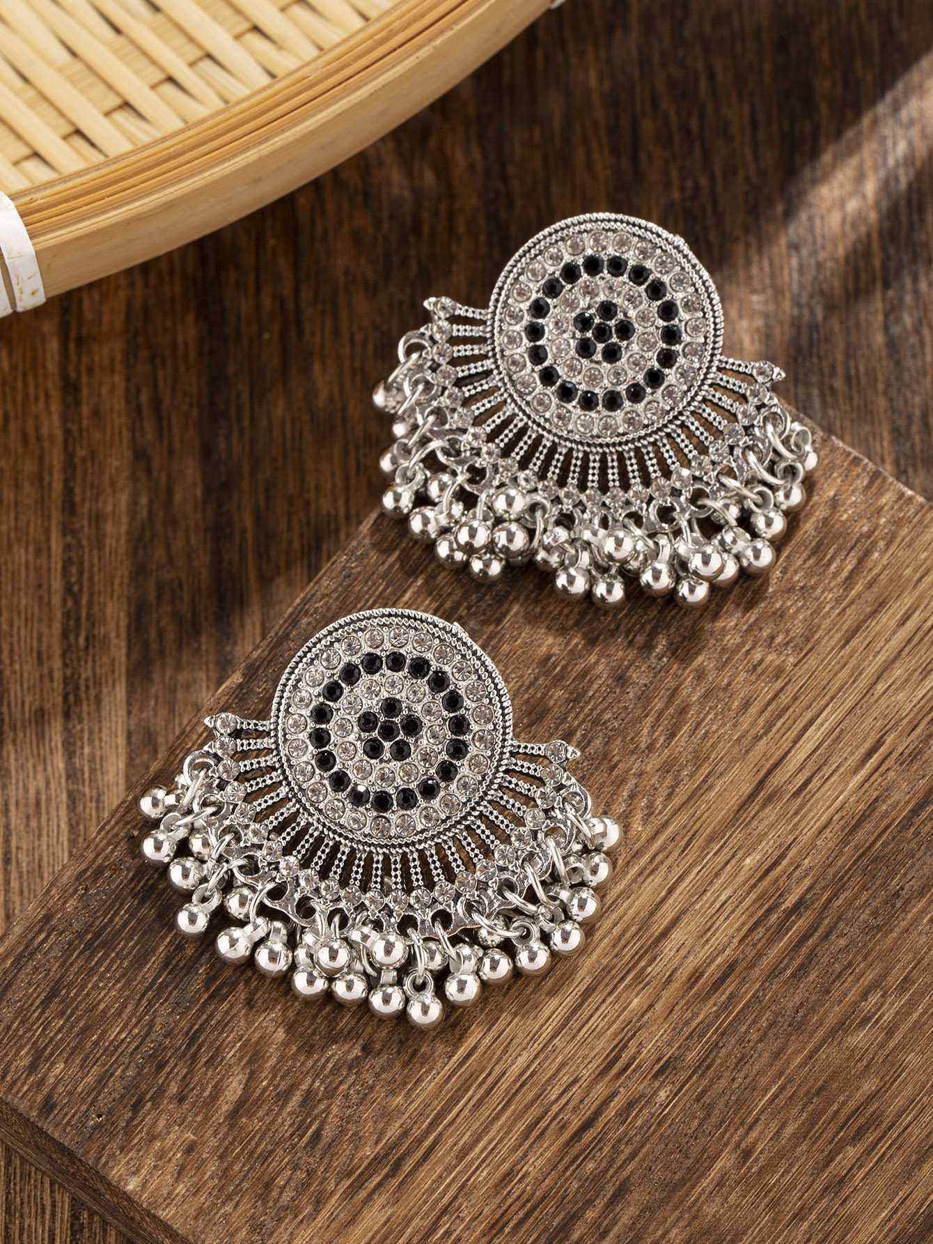 29g Weight Alloy Ear Needle Material Rhinestones Inlay Material Drop Earrings Classification 1 Pair Quantity Holiday, Travel, Daily Occasion Alloy Material Bell Pattern Women's Gender Plating Design Retro, Lady Style 1 Pair Retro Lady Bell Plating Alloy Rhinestones Drop Earrings 9
