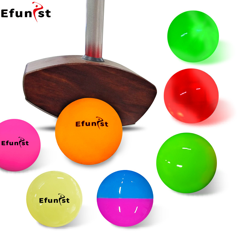 Golf Park bola 60mm marca nueva Bola de tres capas al aire libre LED bola luminosa sólido color sólido noche flash bola