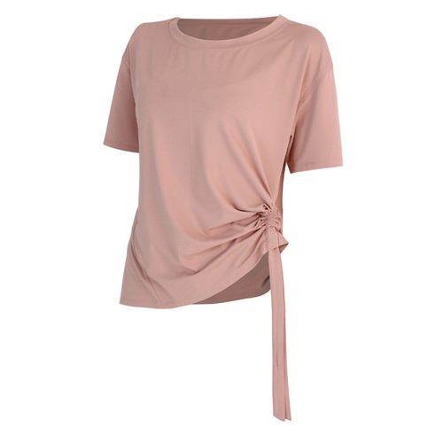 Yoga wear for women 2024 spring and summer short-sleeved quick-drying T-shirt slimming Internet celebrity fitness wear morning running loose sports top