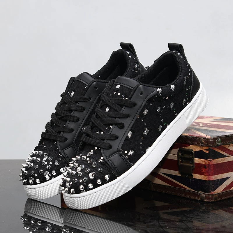 Летние парные дышащие модные туфли с низким берцем и стразами на мягкой подошве, удобная универсальная мужская обувь по индивидуальному заказу 819