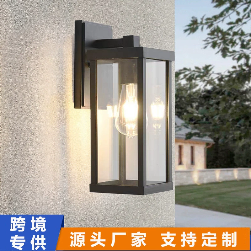 Простой уличный водонепроницаемый настенный светильник в американском стиле Открытый балкон Коридор Сад Двор Вилла Терраса Проход Наружный настенный светильник