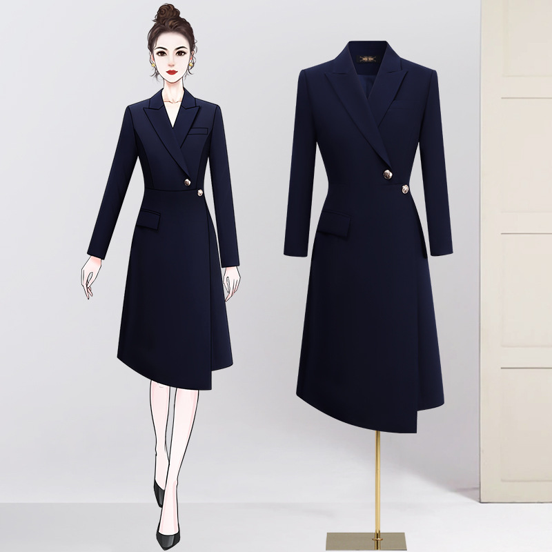 8302 Commuting Dress Teacher Civil Servant Sales Department Work Clothes Interview Career Dress Women's Suit Skirt Worker