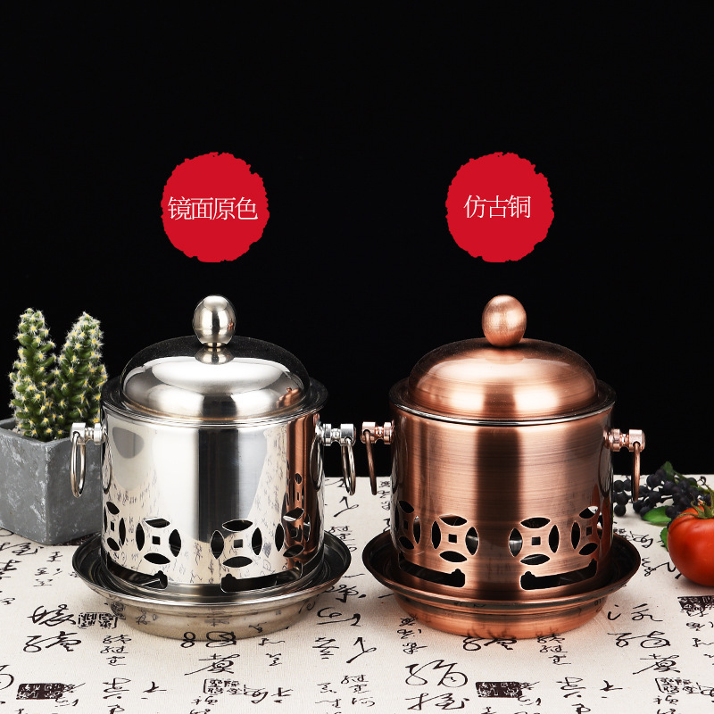 Factory Direct Supply Thickened Stainless Steel Hotel Imperial Hot Pot Stove Takeout Hot Pot Self-Service Restaurant Hotel Outdoor Hot Pot
