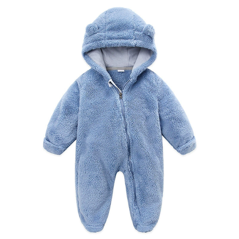 Flannel autumn hand loop bag for early age, bodysuit with hood, wholesale
