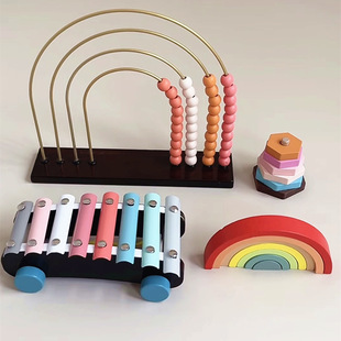 Cross-Border Cpc Infant Early Education Montessori Teaching Aids Building Blocks Ce Assembled Baby Educational Toys for Girls and Boys