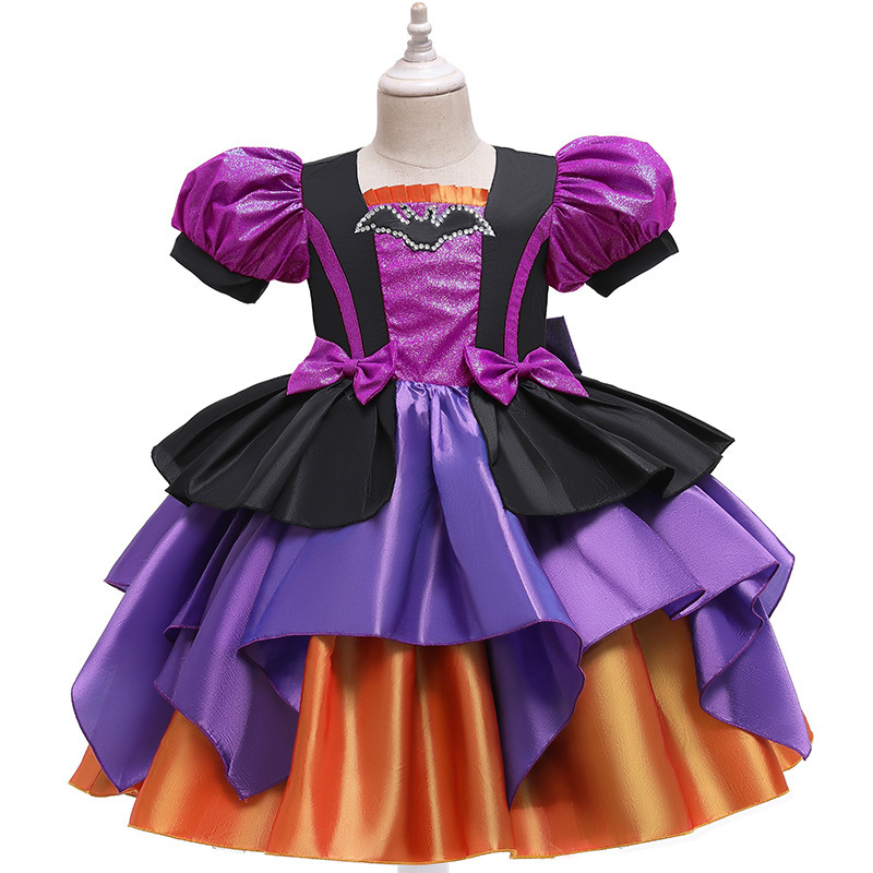 ハロウィーンの蓬蓬のスカートのワンピースの夏の新型の王女のスカートのドレスのスカートの中で大きい子供の対外貿易のワンピース|undefined