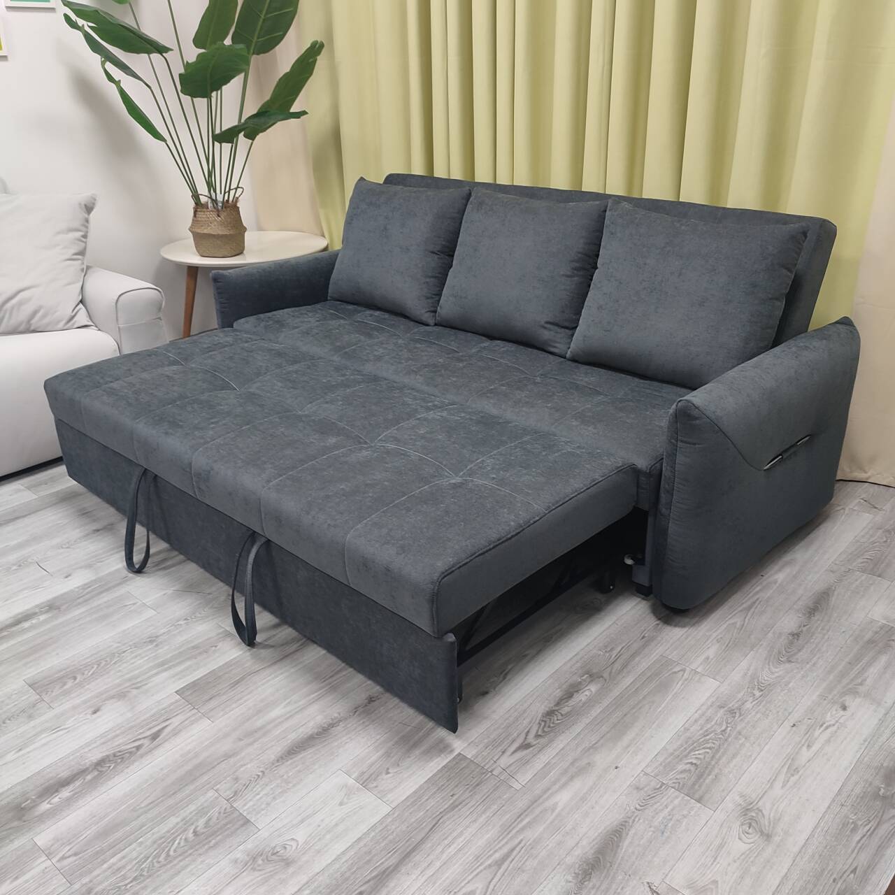 Sofá cama simple moderna, sofá cama plegable triple multifuncional para la sala de estar pequeña.