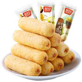 其妙米果卷糙米卷能量棒零食充饥夜宵整箱小吃散装烧烤味充饥零食