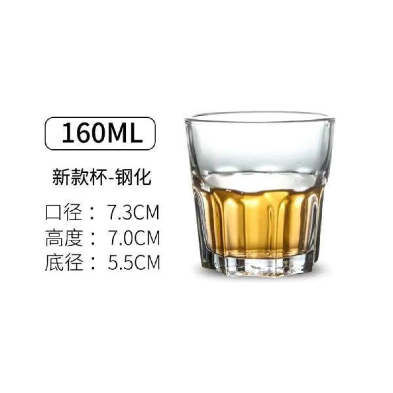 초특가 한정 수량 세일! 신상 155ml 팔각 컵 (강화 유리) 6개입