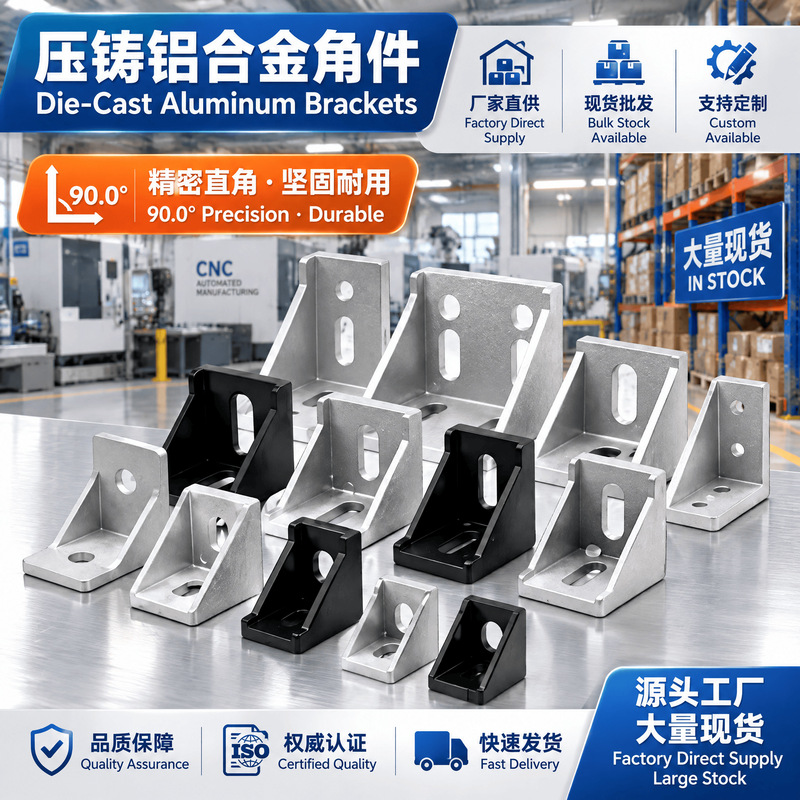 Aluminum Profile Corner Bracket 2020/3030/4040 Aluminum Alloy 90-Degree Right Angle Connector Frame Fixing Accessories Thickened