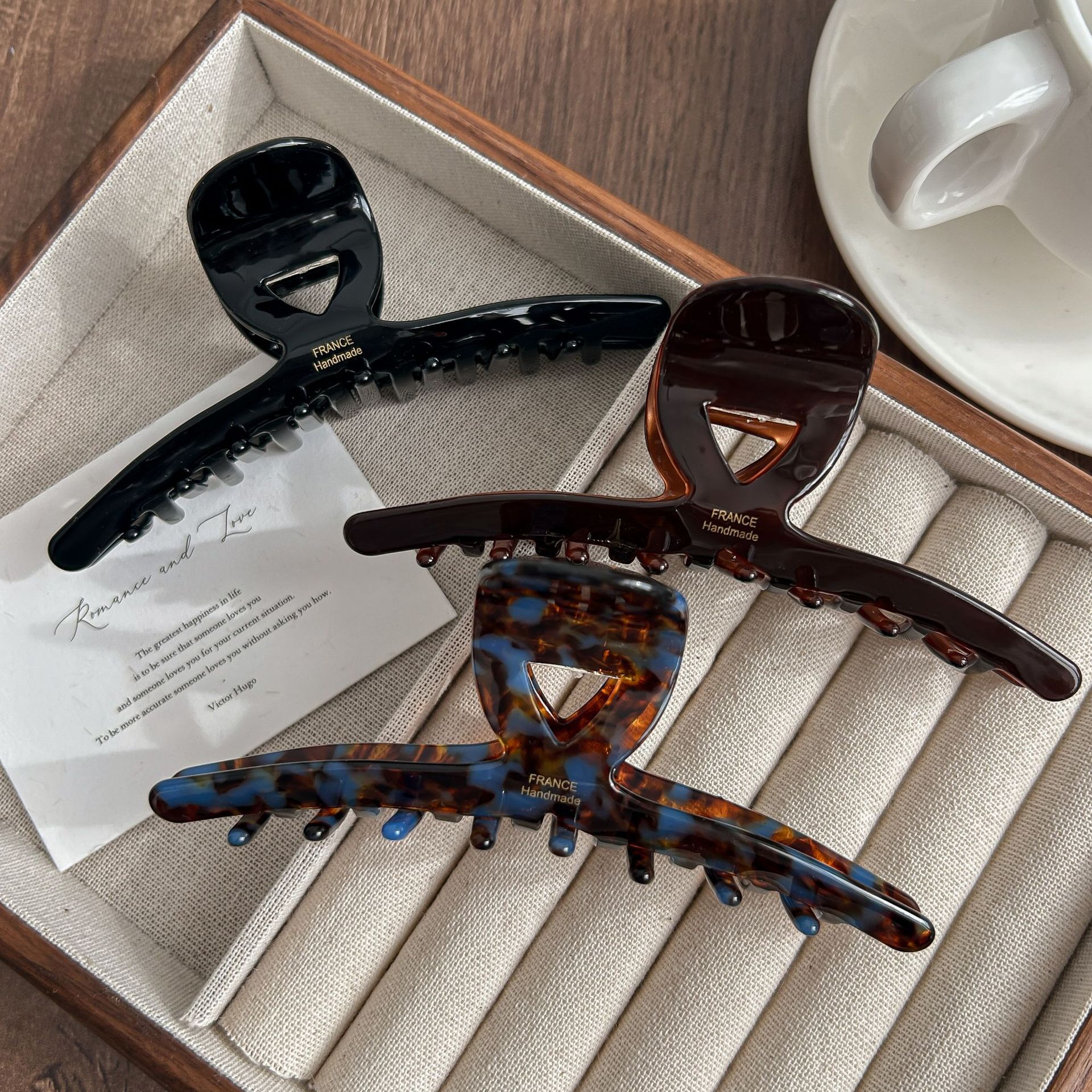 그랩 클립 대형 프랑스어 편지 빛 럭셔리 백 헤드 플레이트 헤어 볼륨 상어 클립 헤어 클립 헤어 클립 헤드 헤어 클립 헤어 클립 헤어 클립 여성