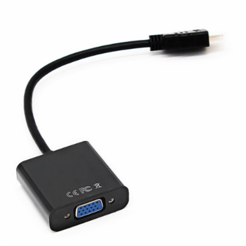 Преобразователь HDMI в VGA кабель конвертации HDMI в VGA с аудио и видео цепью проводов с аудиокабелем