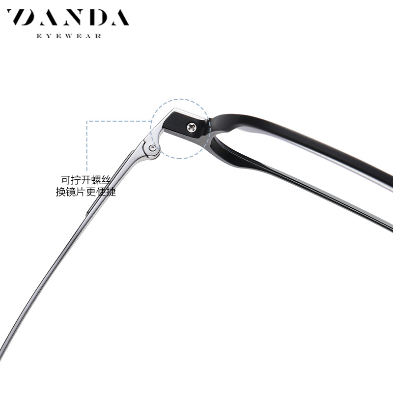 Nuevo marco de gafas de titanio puro YJ2010 marco de aluminio y magnesio marco cuadrado espejo plano bola de apertura se puede equipar con marco de gafas de miopía