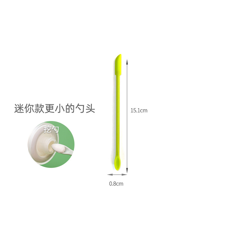 Nuevos cosméticos primicia productos de cuidado de la piel mini silicona de doble cabeza pequeña punta raspador mantequilla mermelada raspador conjunto de 3 piezas