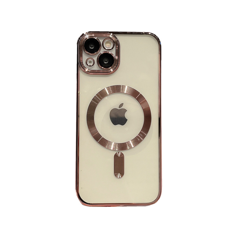 iPhone17電気メッキ携帯電話ケースmagsafe磁気吸着対応Apple16promaxフルカバー透明ケース15|undefined