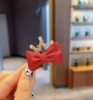 Small hairgrip with bow, cute bangs for princess, crab pin, Korean style