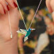 European and American Cross-border Ins Exquisite Hummingbird Earrings Ring Bracelet Necklace Women's Tassel Ear Line Elegant Jewelry Gift