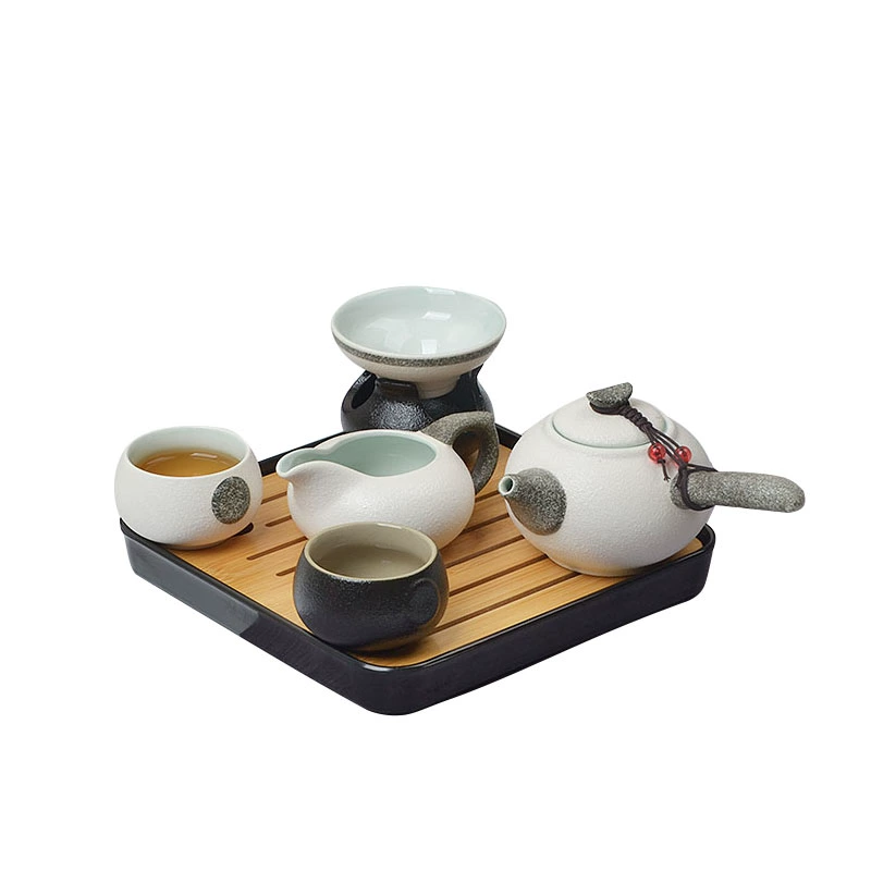 Ceramic teapot for hotel, handheld tea set for traveling
