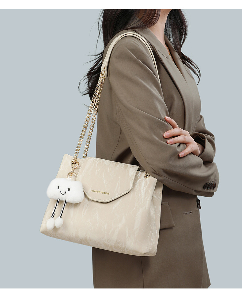 Túi tote nữ đeo vai dáng dài cỡ lớn phong cách hiện đại — màu be chi tiết 2