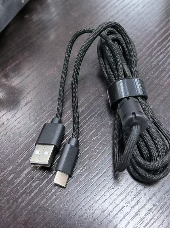 适用于鼠标键盘type-c伞绳线五芯带电阻软布键盘typec充电线1.5米|undefined