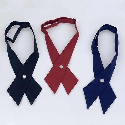 日系学院JK制服泰服【交叉领结】小物件 JK配件黑色浓绀色红色