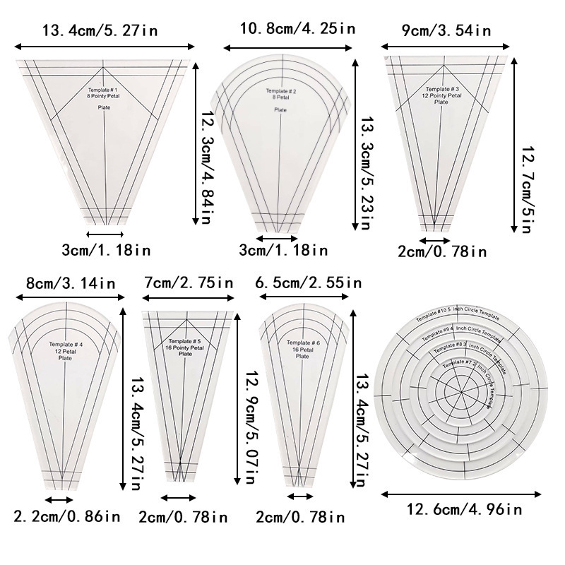 Diseño de prendas de vestir acrílico 90 ° regla de costura de tela de corte de tela doble regla de patrón de tela de corte