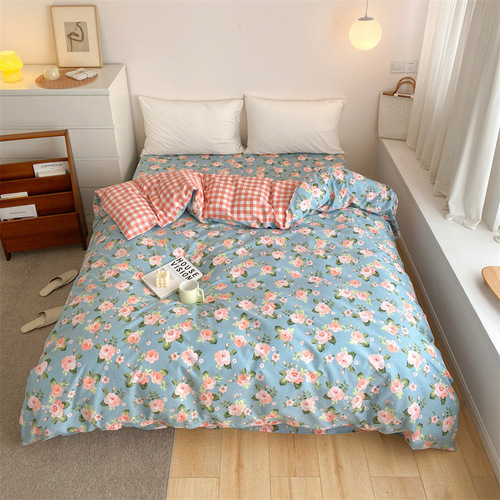 Quilt cover pure cotton single piece cartoon student dormitory single quilt cover 1.5m 1.8m bed quilt core cover double