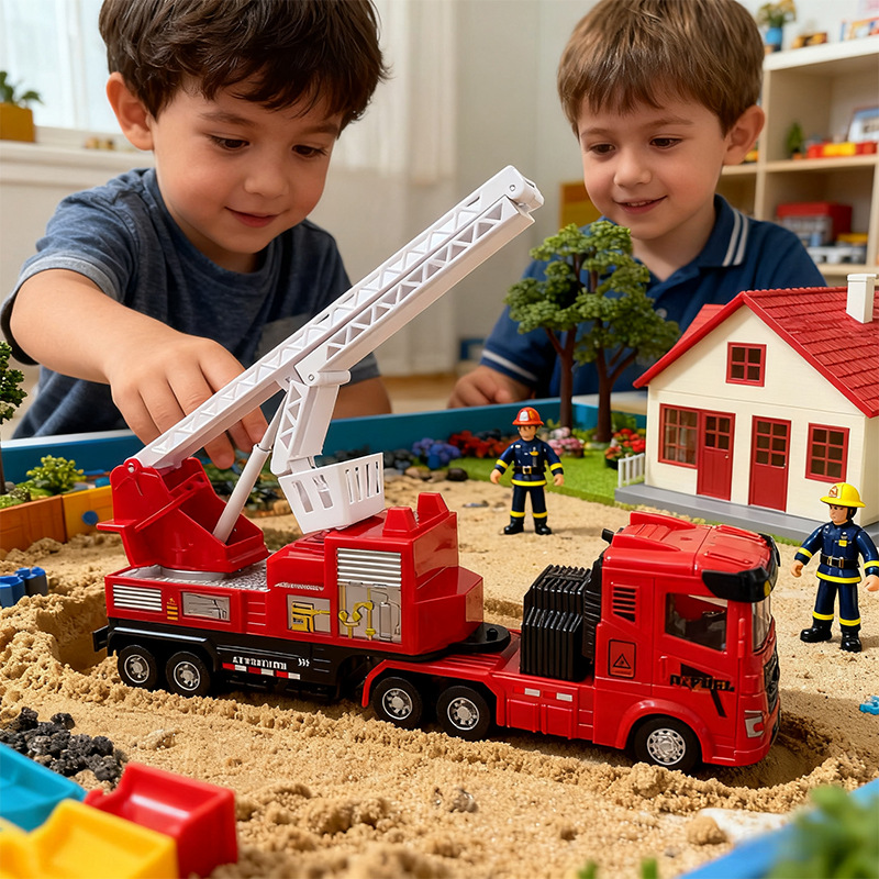 Wal-Mart al por mayor con luces y música conjunto de automóviles de control remoto Amazon transfronterizo grúa infantil coche de juguetes