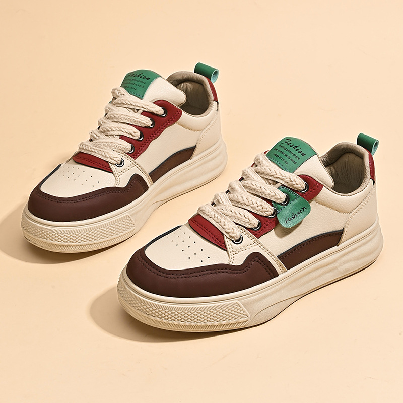 2025 primavera zapatos blancos nuevos ins coreanos para niñas zapatos de skate de altura gruesa zapatos casuales zapatos de moda image 7