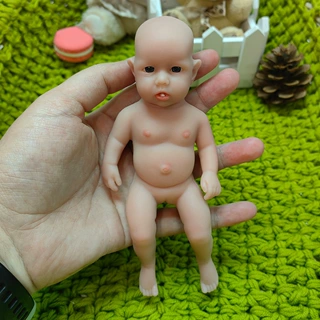 WW1571迷你可爱双胞胎仿真婴儿男女娃 15cm6寸全实心硅胶重生娃娃