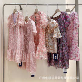 【欧莉莉赫本连衣裙】品牌折扣撤柜女装尾款清货衣服一手剪标货源