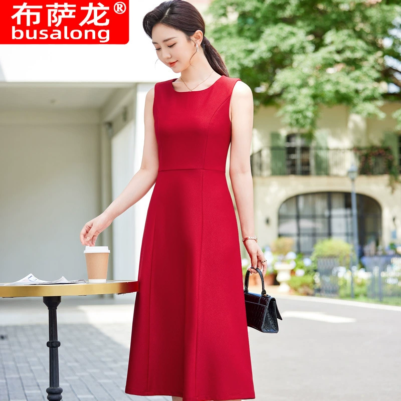 2024 новый стиль буса дракон busalong платье женское платье без рукавов с открытыми плечами профессиональное платье 935