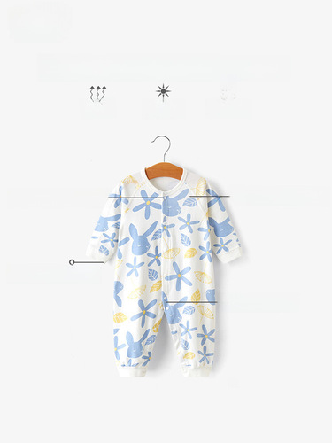 Baby Bodysuit Category A Pure Cotton Girls Spring Outfit Cute Boys Boneless Hoddie Ins Style Sleepwear Spring and Autumn