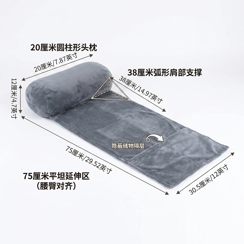 Ergonomic Pillow for Recliner Chairs, Side Sleeping Support Pillow, Neck and Head Care Pillow, Travel Pillow