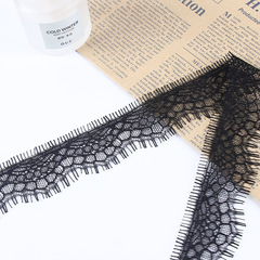 Double Eyelash Small Flower Edge Nylon Eyelash Lace Edge Black Non-Stretch Small Flower Edge Underwear Accessory Factory