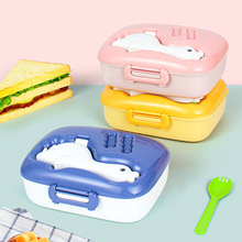 新款儿童分格饭盒大容量卡通可爱保温加热饭盒学生加厚午餐便当盒
