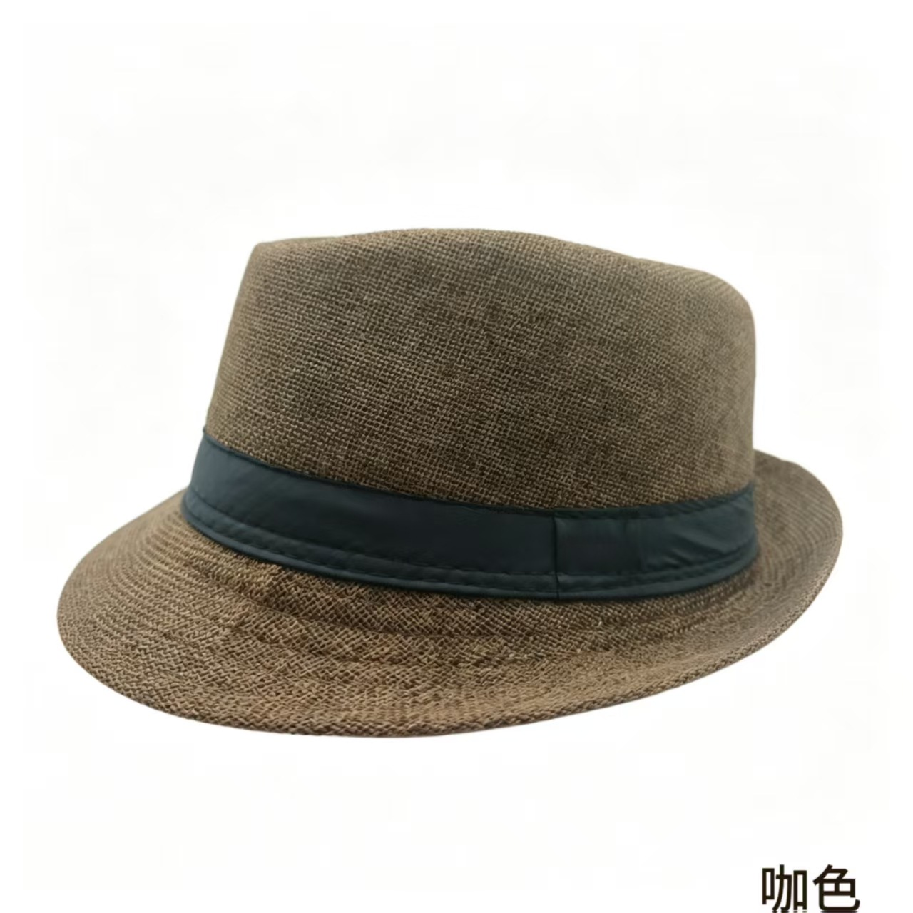 Sombrero Fedora para Hombre de Lino, Transpirable, Protección Solar y A Prueba de Viento, para Playa y Ocio