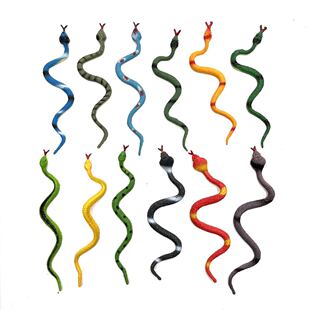 Cross-border simulation plastic model snake toy science and education children's cognitive sand table decoration other accessories 11cm small snake