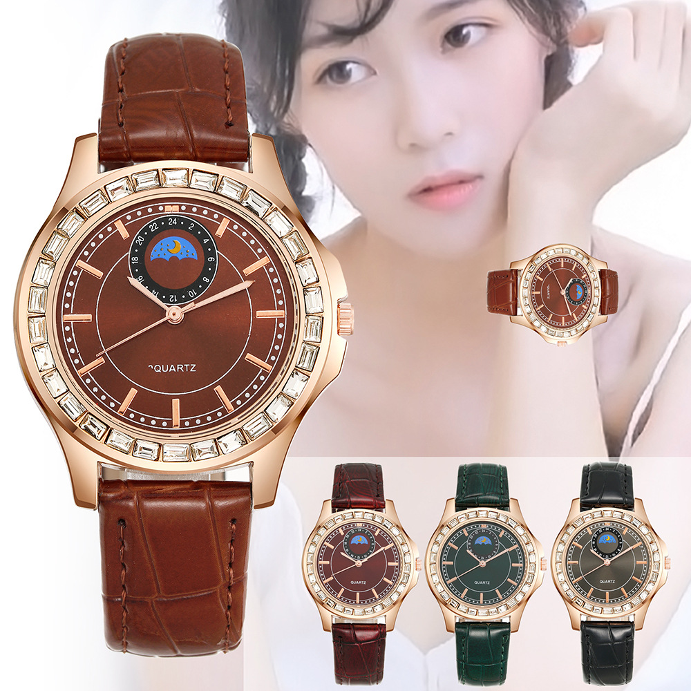 Cost performance  New Business and Leisure Inlaid Men's Belt High end Fashion Full Diamond Style Women's Quartz Watch_voghion.com