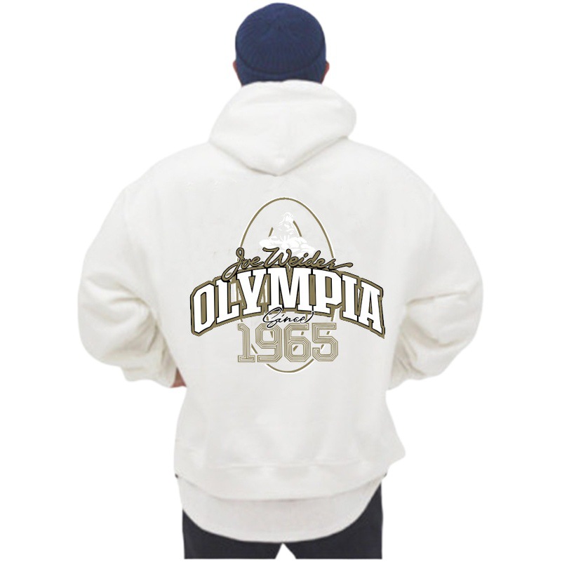 New Arrival 1965 Olympian Commemorative Sweater Men's Fitness Training Top Hoodie Running Casual All-Match Trendy Coat
