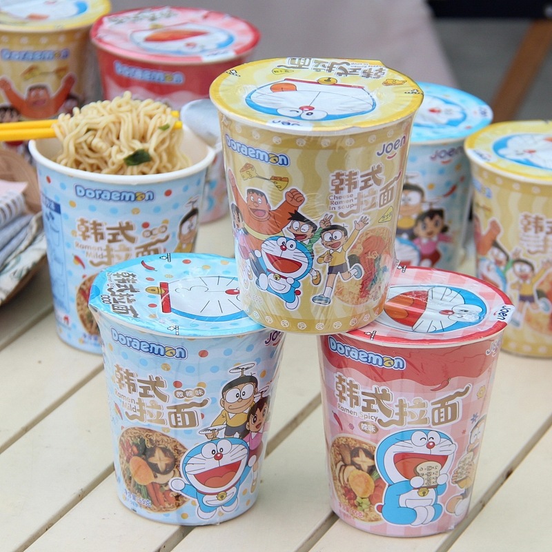 越南进口joen哆啦A梦联名韩式拉面杯面速食方便面夜宵泡面杯装65g