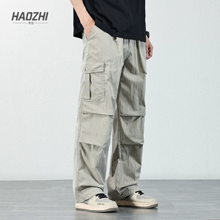 HAOZHI美式机能工装裤男2026夏季户外速干休闲裤子宽松大码直筒裤